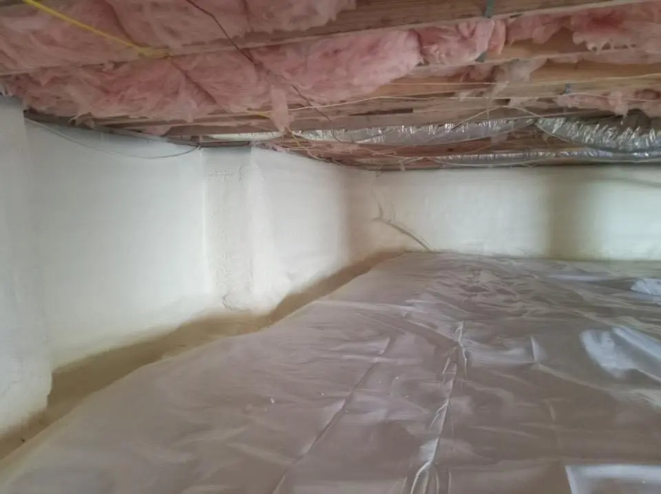 Crawl space encapsulation with closed-cell spray foam for Spray Foam Roofing Repair in Groveland